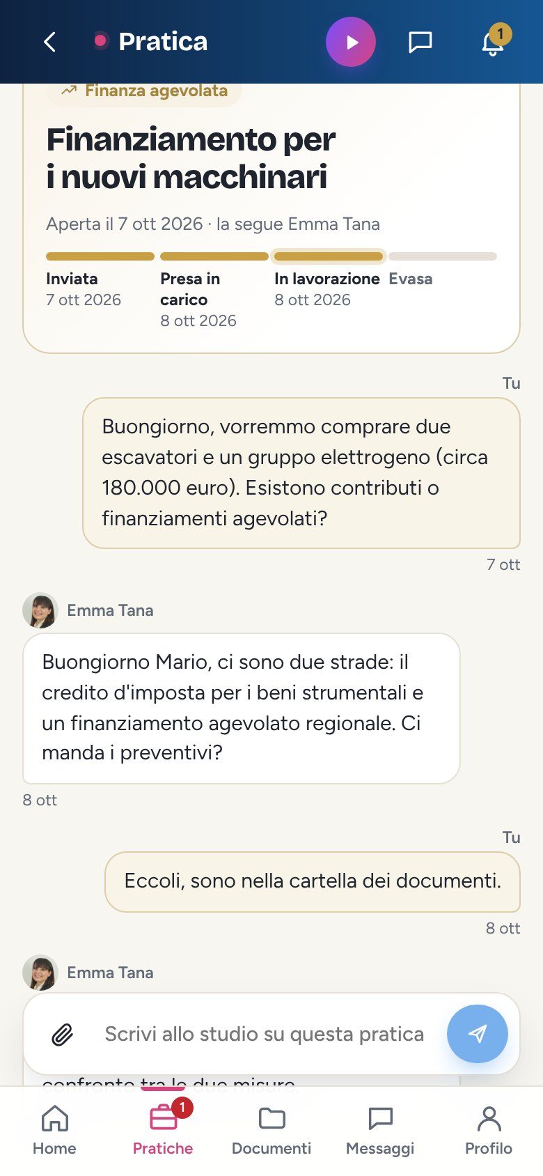 Una pratica con il dialogo con lo studio